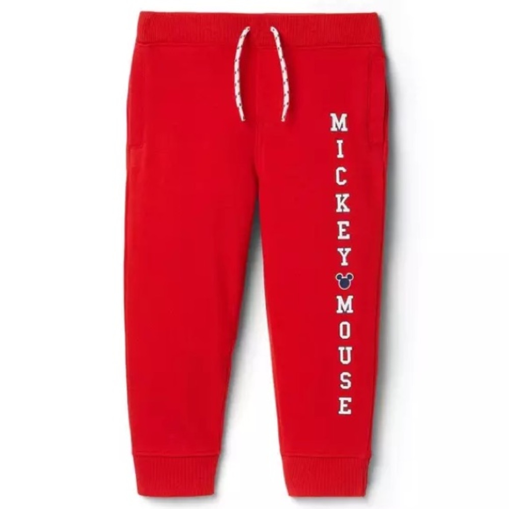 Janie and Jack x Disney Mickey Mouse Red Joggers